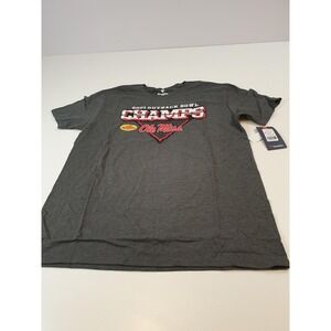 Ole Miss Rebels Shirt Mens Large Gray NCAA Football 2021 Outback Bowl Champs Tee